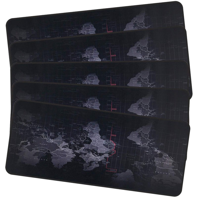 Qisan Large Gaming Mouse Pad Extended Size Mousepad for Computer Desktop PC Laptop 31.5"x11.8"x0.15" Keyboard Pad Desk Pad with Anti-Slip Rubber Base | Large Desk Mat for Keyboard and Mouse-Map 5pcs - Image 1